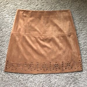 Faux Suede Mini Skirt